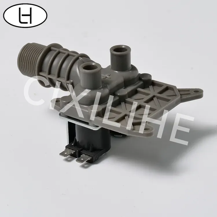 Gray Double Washing Machine Water Inlet Valve